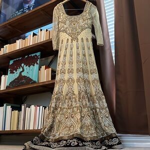 Pakistani Long Bridal Gown